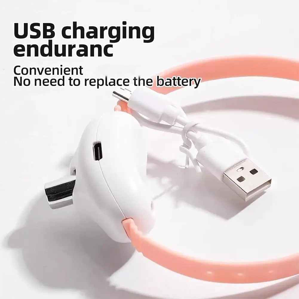 Wearable Automatic Cat Laser Toys Pet Light Collar With LED Lights Rechargeable Toy With LED Light Pet Interactive Exercise Toys