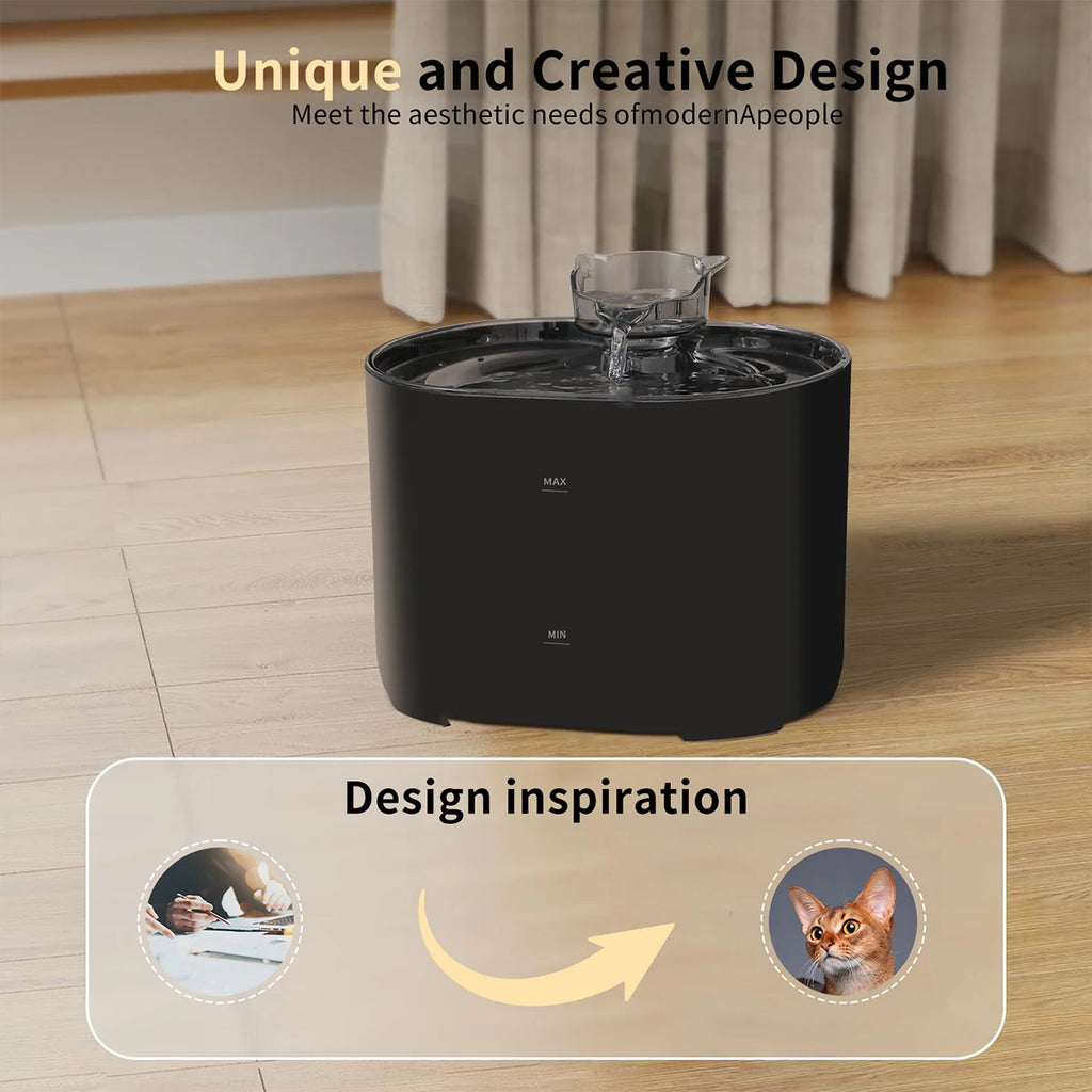 Cat Water Fountain Auto Recirculate Filtring Cats Dog Water Dispenser USB Electric Mute Pump Cat Ear Pet Cats Drinking Fountain