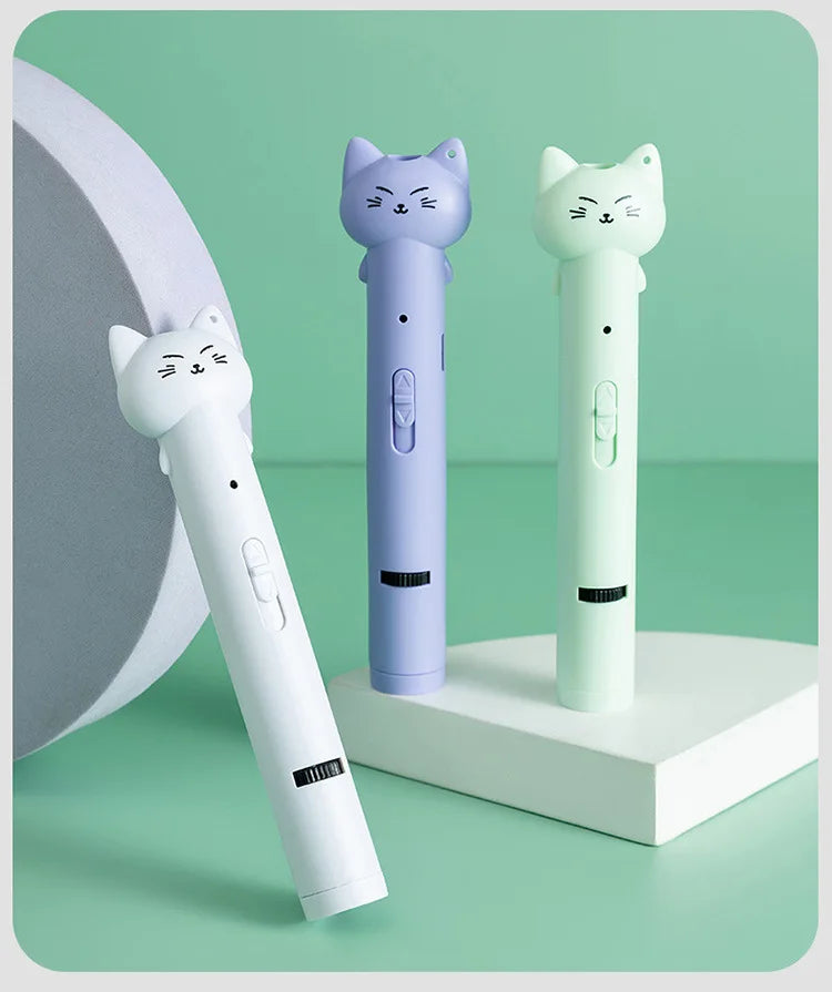 Laser Cat Toy USB Rechargeable Interactive Pet Light Stick Multi Pattern Infrared Pointer Funny Cat Chaser Exercise Training Toy