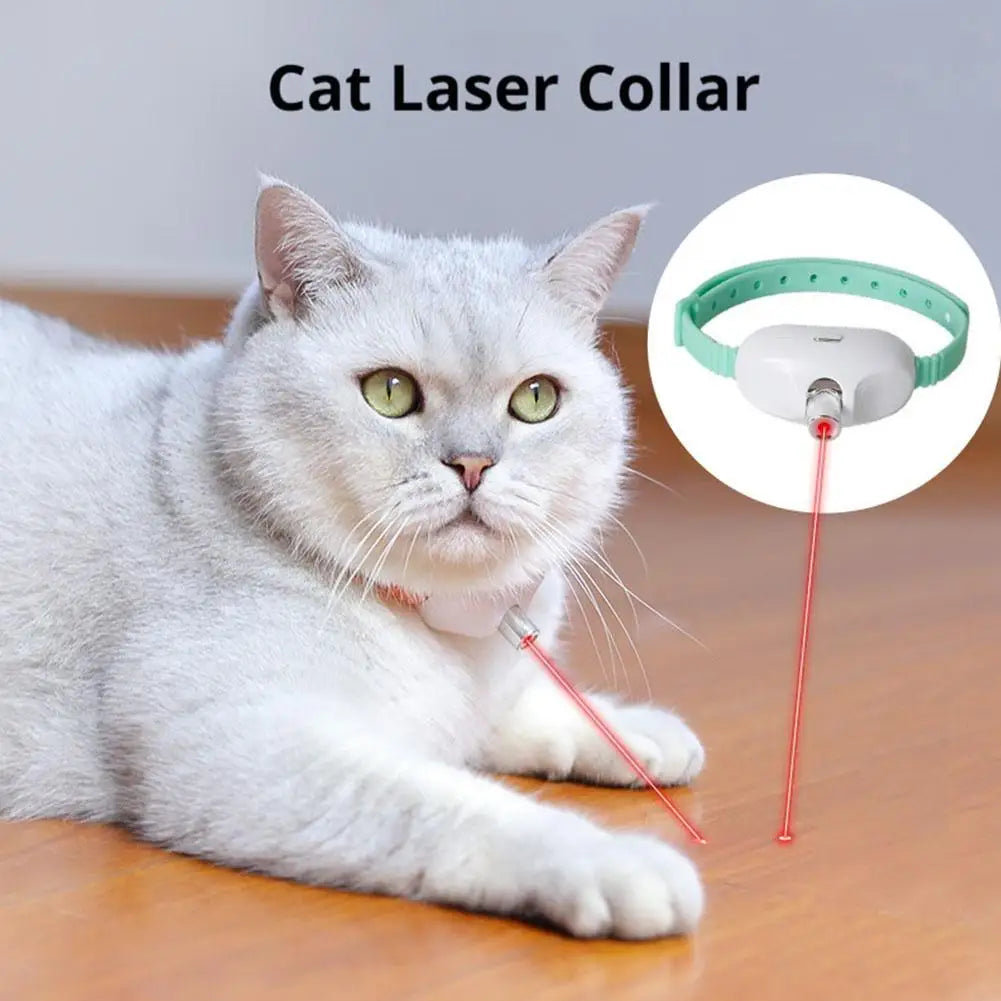 Wearable Automatic Cat Laser Toys Pet Light Collar With LED Lights Rechargeable Toy With LED Light Pet Interactive Exercise Toys