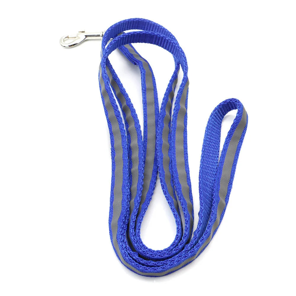 Reflective Dog Leash 1.2M for Puppy Cat Traction Rope Dog Collar Harness Durable Walking Pet Supplies Anti-lost