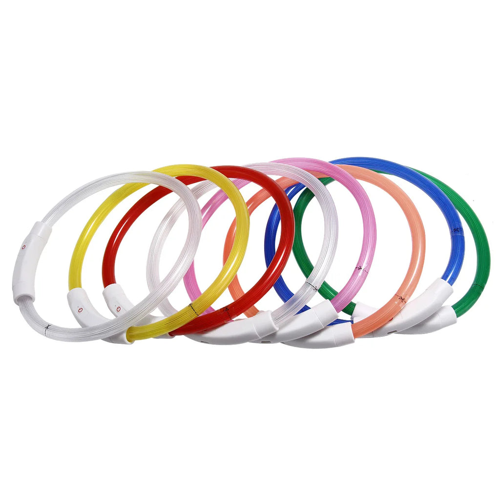 Led Dog COLLAR USB Rechargeable Glowing Collar Night Visibility Reflective Waterproof Adjustable Strap For Dogs Small Medium Lar