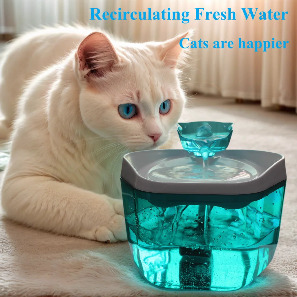 Fontana per Gatti 1.2L USB - Dispenser Acqua Automatico Silenzioso per Gatti e Cani