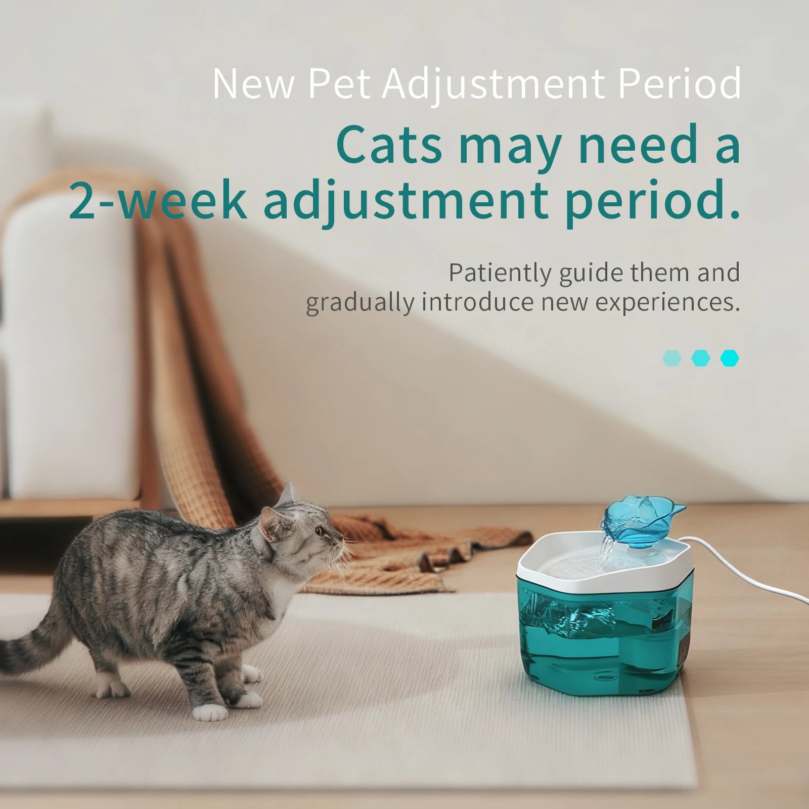 Fontana per Gatti 1.2L USB - Dispenser Acqua Automatico Silenzioso per Gatti e Cani