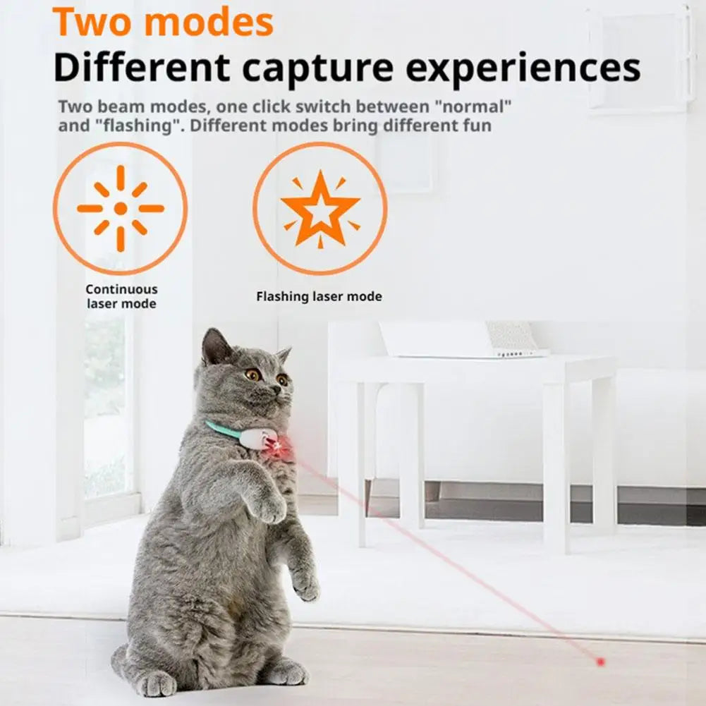 Wearable Automatic Cat Laser Toys Pet Light Collar With LED Lights Rechargeable Toy With LED Light Pet Interactive Exercise Toys