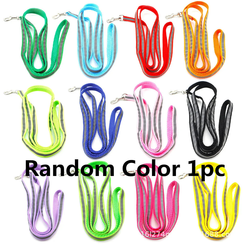 Reflective Dog Leash 1.2M for Puppy Cat Traction Rope Dog Collar Harness Durable Walking Pet Supplies Anti-lost