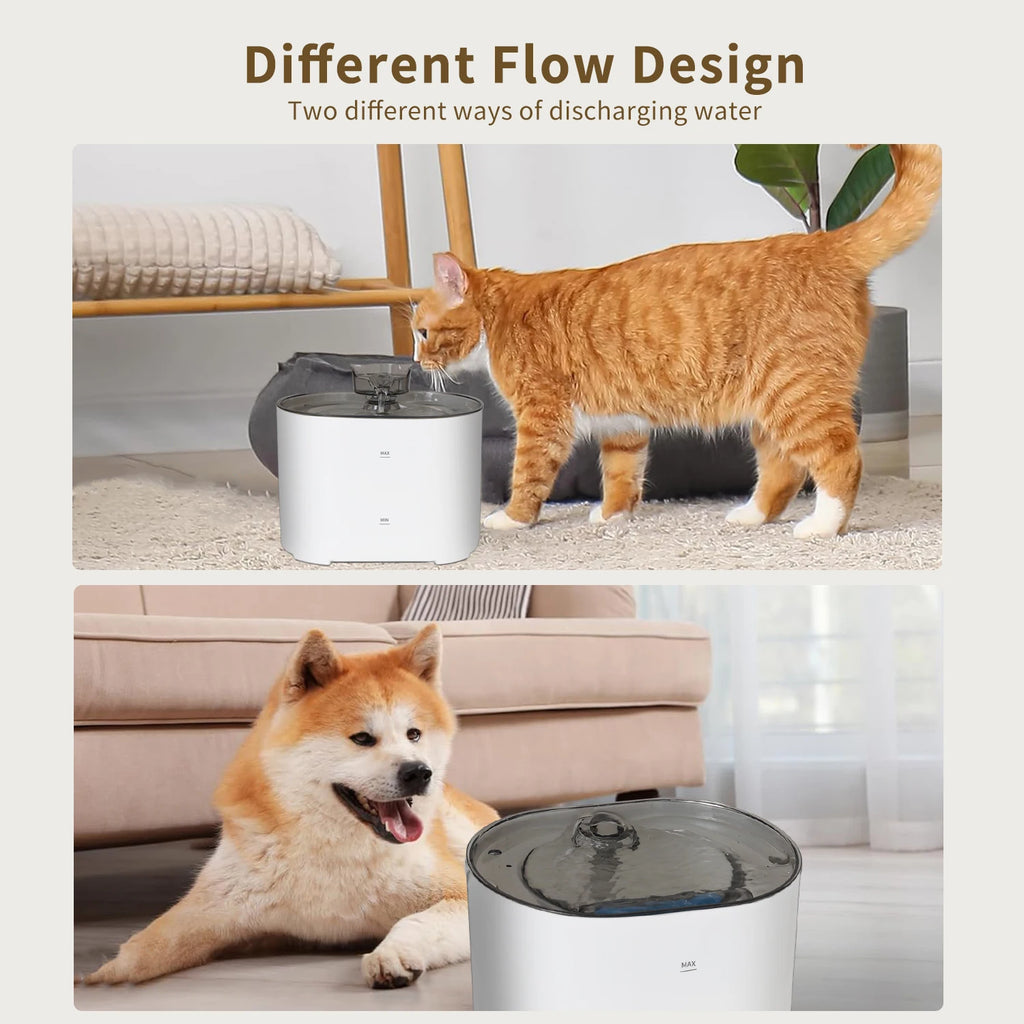 Cat Water Fountain Auto Recirculate Filtring Cats Dog Water Dispenser USB Electric Mute Pump Cat Ear Pet Cats Drinking Fountain