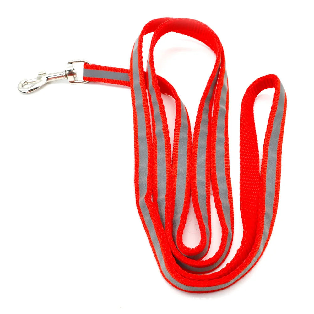 Reflective Dog Leash 1.2M for Puppy Cat Traction Rope Dog Collar Harness Durable Walking Pet Supplies Anti-lost