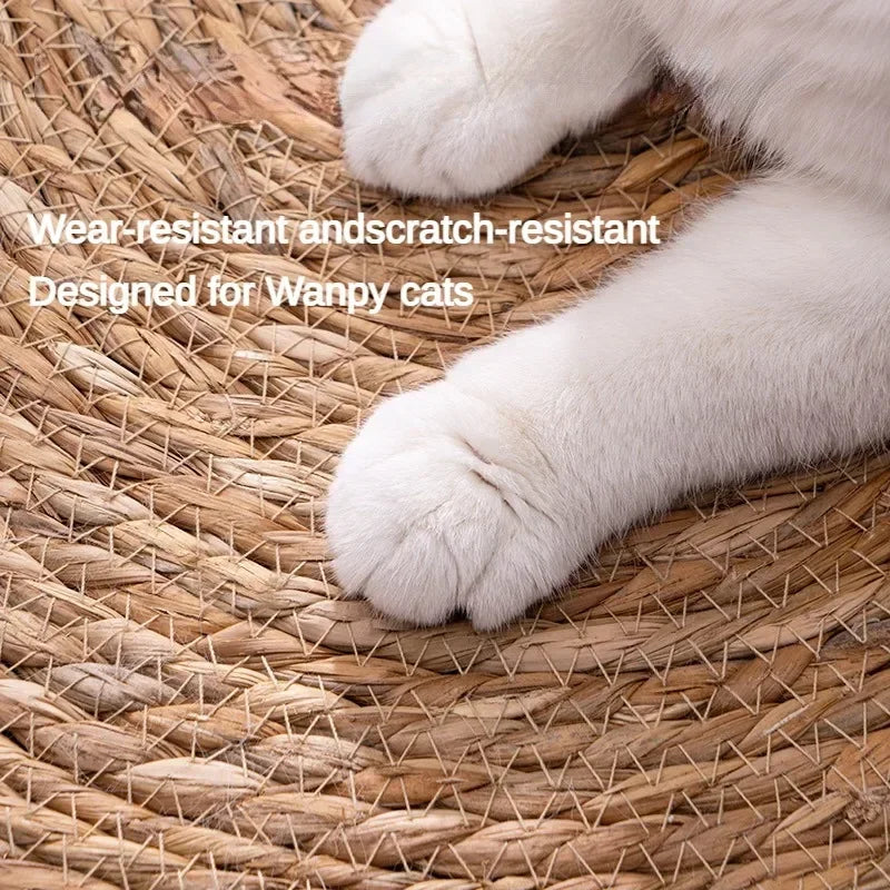 Tiragraffi Gatti in Rattan - Tappetino Proteggi Mobili Affilare Unghie Naturale