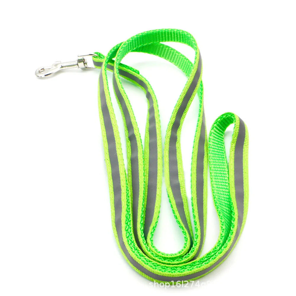 Reflective Dog Leash 1.2M for Puppy Cat Traction Rope Dog Collar Harness Durable Walking Pet Supplies Anti-lost