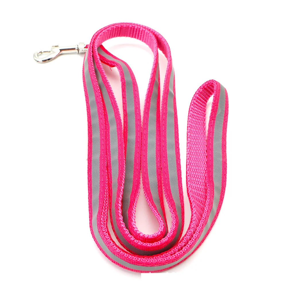 Reflective Dog Leash 1.2M for Puppy Cat Traction Rope Dog Collar Harness Durable Walking Pet Supplies Anti-lost