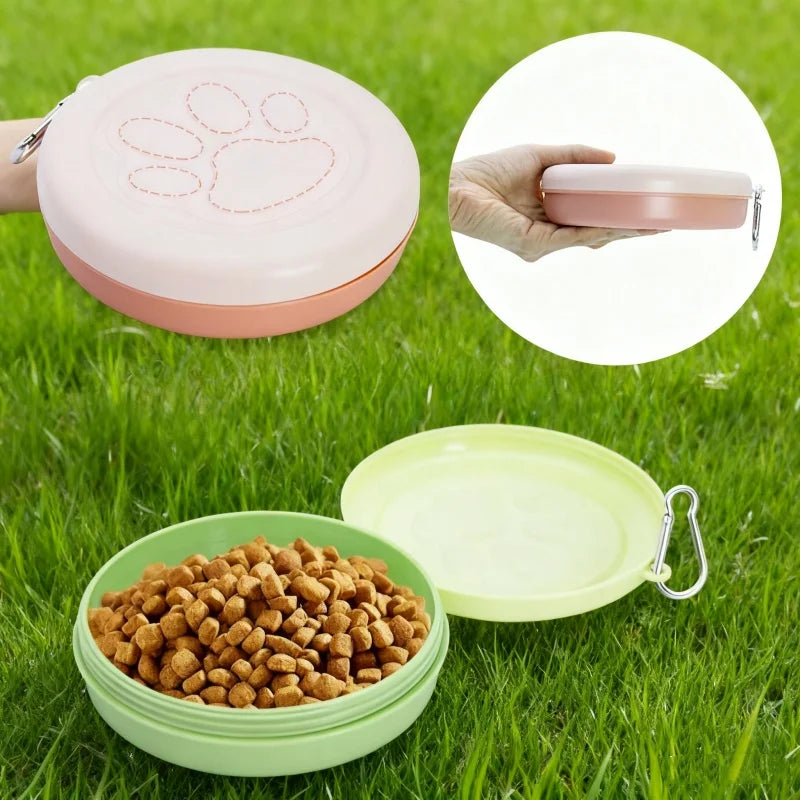 Portable Pet Dog Food Water Container Outdoor Travel Dog Drinking Bowl Durable Pet Feeder Bowl for Cats Dogs Pet Feeding Supply