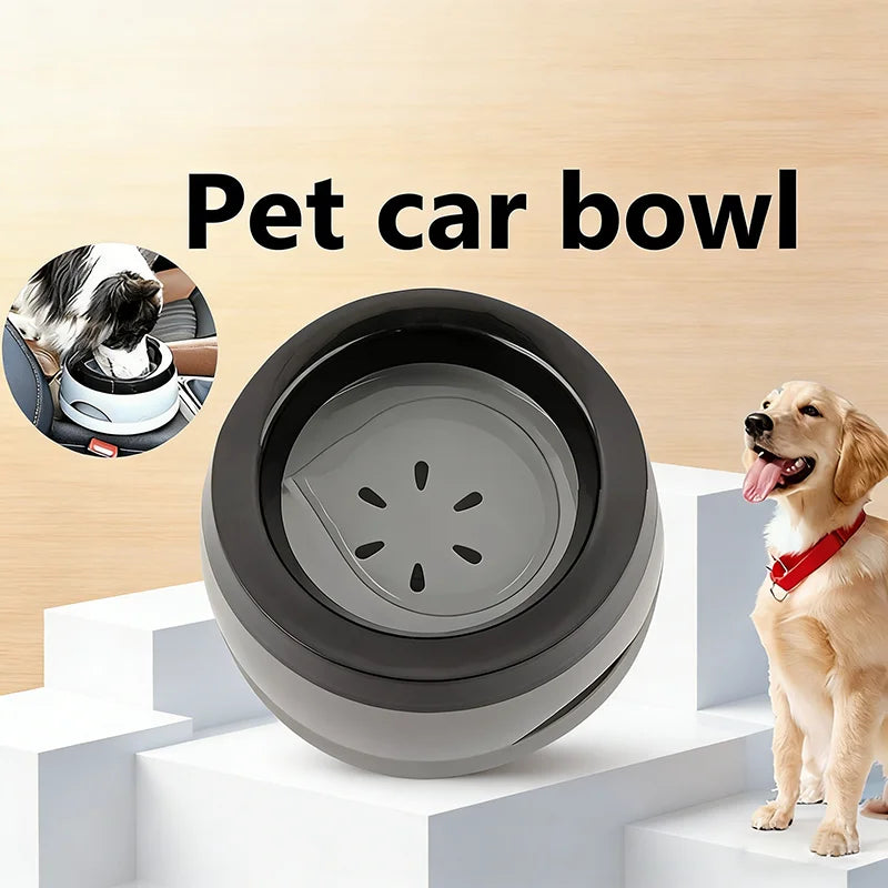 Outdoor Travel Pet Water Bowl Car Anti Slip Anti Splash Floating Water Dispenser Leakproof No Wet Mouth Portable Drinking Bowl