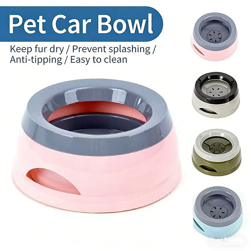 Ciotola Acqua Viaggio per Cani Auto - Anti-Scivolo Anti-Splash Galleggiante Portatile