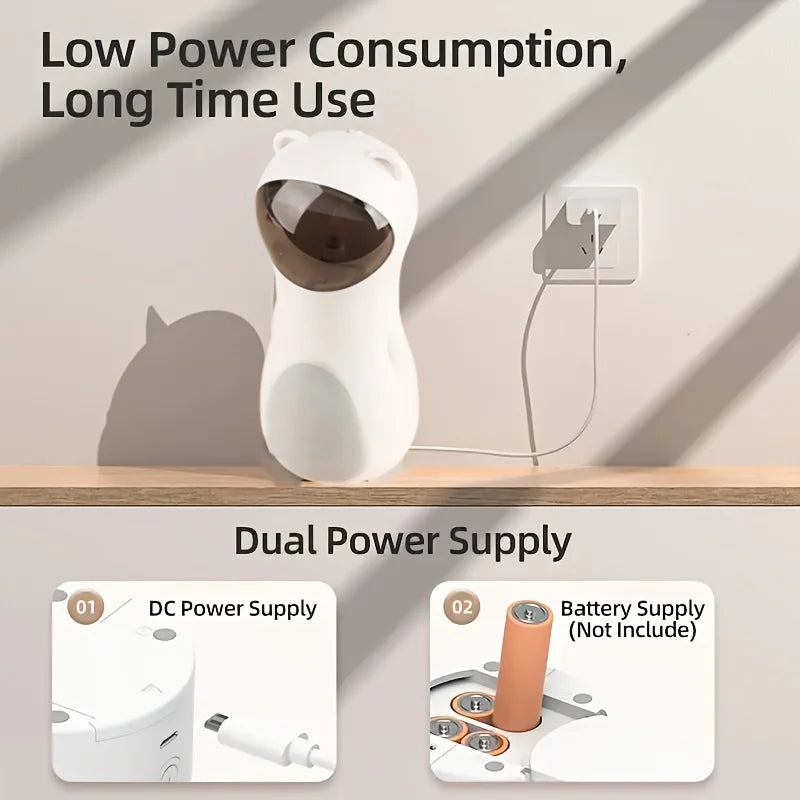 Automatic Laser Cat Toy with Spinning Laser and Smart Timer -Interactive Play Mode, Adjustable Speed,15-Minute Timer,USB/Battery