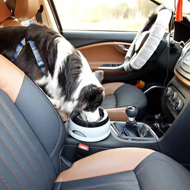 Outdoor Travel Pet Water Bowl Car Anti Slip Anti Splash Floating Water Dispenser Leakproof No Wet Mouth Portable Drinking Bowl